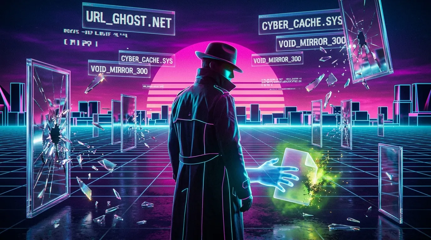 Personnage futuriste au milieu d'erreurs système numériques