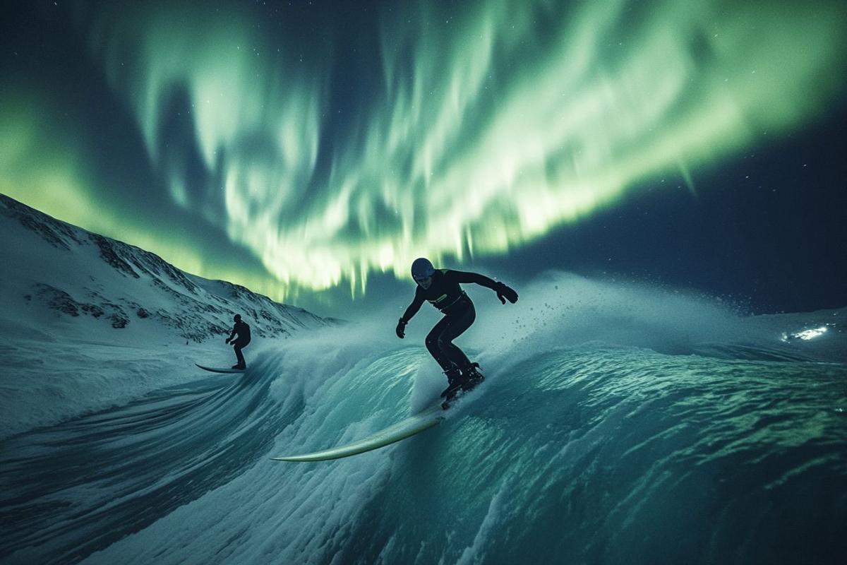 Surf sur glace au cercle polaire : ce spot rend les riders complètement accros