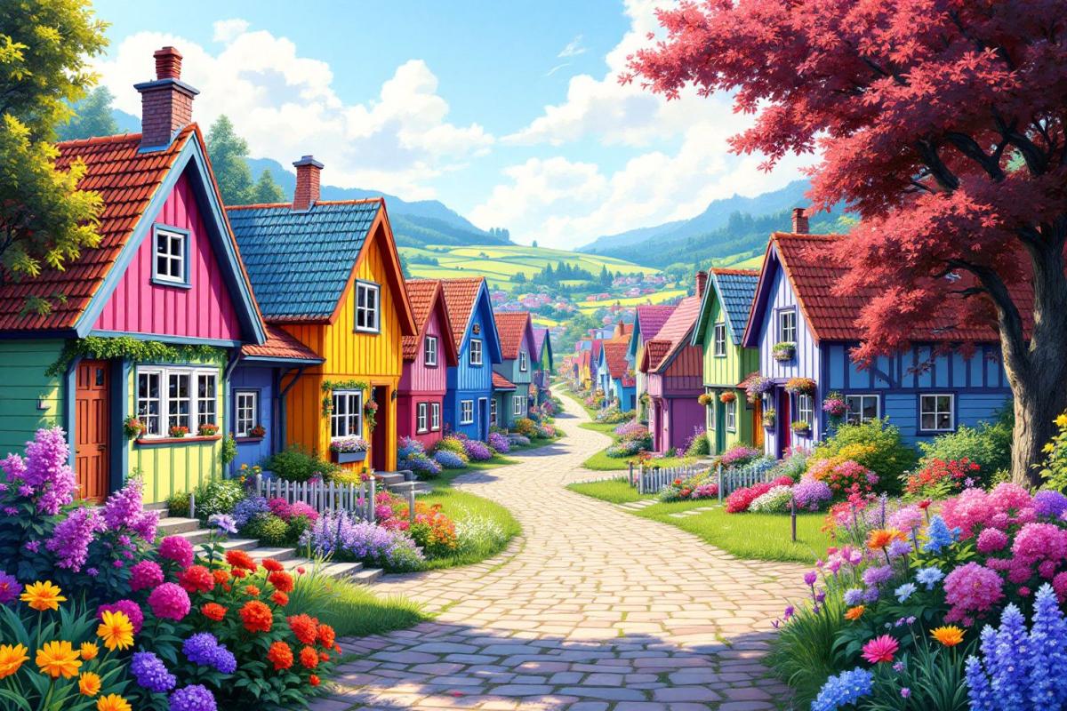 Ce village arc-en-ciel à 2h de Paris va vous faire oublier la grisaille automnale