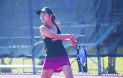 Pictured is Thea Minor, member of the HSU Women’s tennis team. 