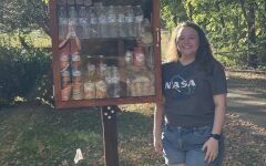 HSU freshman Kaitlyn Byrd created a food pantry box in Feaster Park as a part of her Girl Scout Gold Project before graduating out of the program.